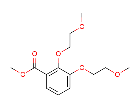 Molecular Structure of 838856-03-4 (Benzoic acid, 2,3-bis(2-methoxyethoxy)-, methyl ester)
