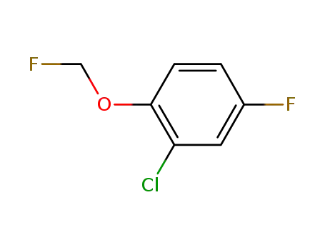 Molecular Structure of 1083103-36-9 (2-chloro-4-fluoro-1-(fluoromethoxy)benzene)