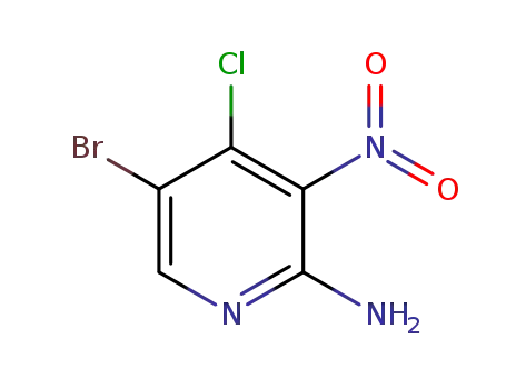 Molecular Structure of 942947-95-7 (2-Amino-5-bromo-4-chloro-3-nitropyridine)