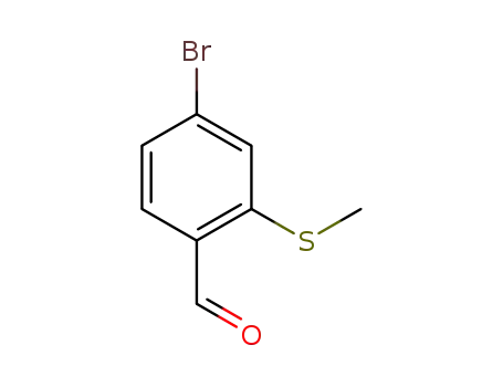 Molecular Structure of 918350-11-5 (Benzaldehyde, 4-bromo-2-(methylthio)-)