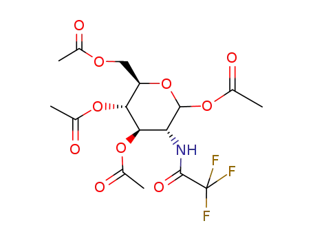 Molecular Structure of 137766-83-7 (2-deoxy-2-trifluoroacetamido-1,3,4,6-tetra-O-acetyl-α,β-D-glucopyranoside)