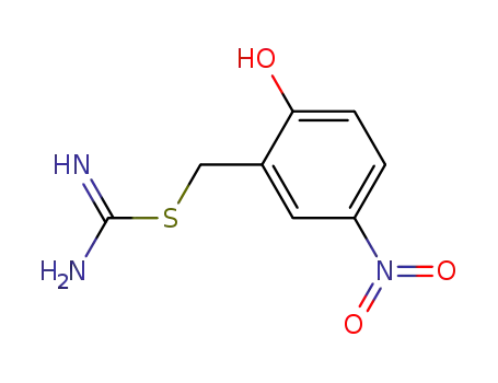 Molecular Structure of 129426-10-4 (2-[(2-hydroxy-5-nitrophenyl)methyl]isothiourea)