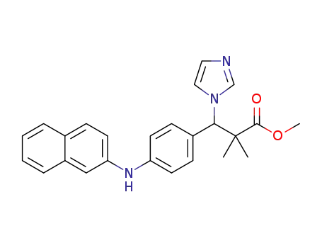 3-imidazol-1-yl-2,2-dimethyl-3-[4-(naphthalen-2-ylamino)phenyl]propionic acid methyl ester