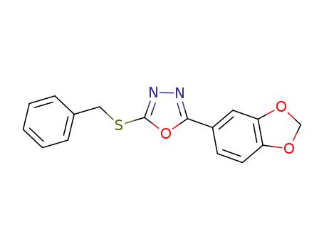 2-benzylthio-5-(3,4-methylenedioxyphenyl)-1,3,4-oxadiazole
