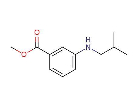 Molecular Structure of 537041-65-9 (Benzoic acid, 3-[(2-methylpropyl)amino]-, methyl ester (9CI))