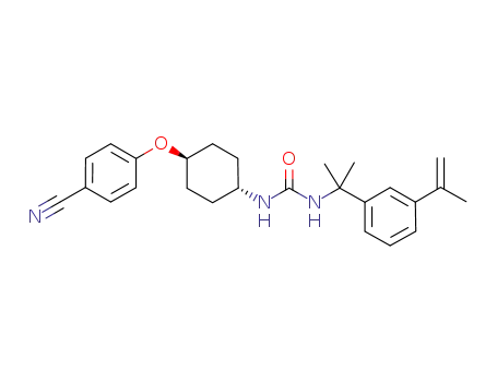 trans-1-[4-(4-cyano-phenoxy)-cyclohexyl]-3-[1-(3-isopropenyl-phenyl)-1-methyl-ethyl]-urea