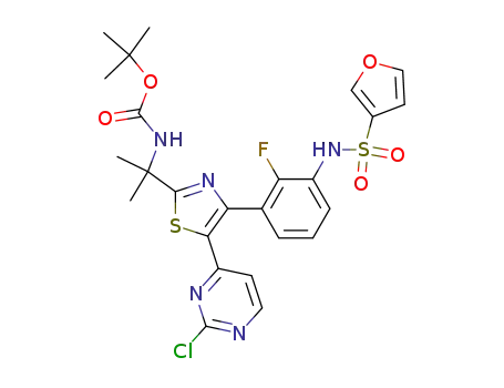 1,1-dimethylethyl [1-(5-(2-chloro-4-pyrimidinyl)-4-{2-fluoro-3-[(3-furanylsulfonyl)amino]phenyl}-1,3-thiazol-2-yl)-1-methylethyl]carbamate