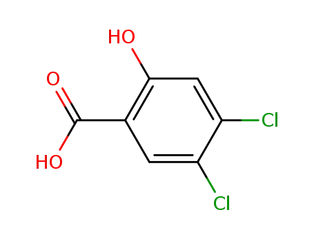 Molecular Structure of 50274-58-3 (4,5-Dichloro-2-hydroxybenzoic acid)