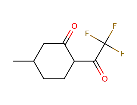Molecular Structure of 266309-21-1 (Cyclohexanone, 5-methyl-2-(trifluoroacetyl)- (9CI))