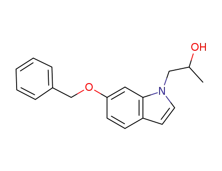 Molecular Structure of 259859-23-9 (1H-Indole-1-ethanol, a-methyl-6-(phenylmethoxy)-)