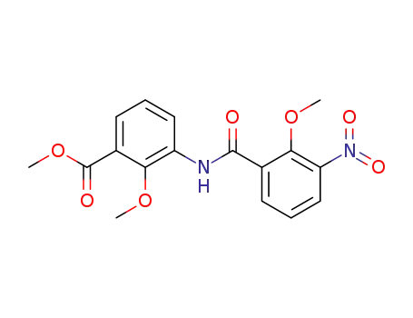 Molecular Structure of 1068432-28-9 (methyl 2-methoxy-3-(2-methoxy-3-nitrobenzamido)benzoate)