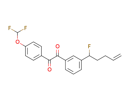 Molecular Structure of 1065168-04-8 (1-(4-Difluoromethoxy-phenyl)-2-[3-(1-fluoro-pent-4-enyl)-phenyl]-ethane-1,2-dione)
