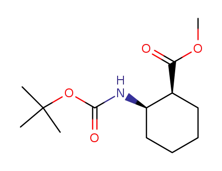 Cyclohexanecarboxylic acid, 2-[[(1,1-dimethylethoxy)carbonyl]amino]-,
methyl ester, (1S,2R)-