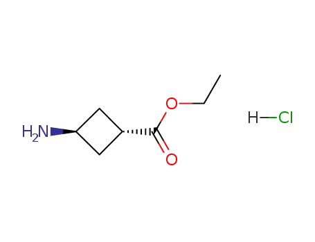 Molecular Structure of 957793-36-1 (trans-3-Aminocyclobutanecarboxylic  acid  ethyl  ester  hydrochloride)