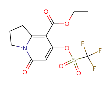 5-oxo-7-trifluoromethanesulfonyloxy-1,2,3,5-tetrahydro-indolizine-8-carboxylic acid ethyl ester