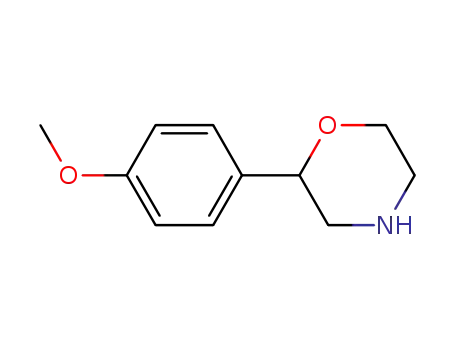 Molecular Structure of 83555-74-2 (2-(4-METHOXYPHENYL) MORPHOLINE)