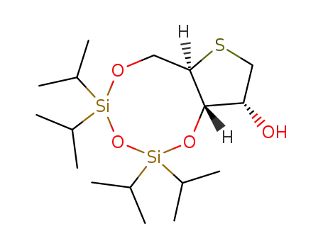 Molecular Structure of 291758-11-7 (1,4-anhydro-3,5-O-(1,1,3,3-tetraisopropyldisiloxane-1,3-diyl)-4-thio-D-ribitol)