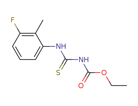 Molecular Structure of 1039736-21-4 (ethyl {[(3-fluoro-2-methylphenyl)amino]carbonothioyl}carbamate)