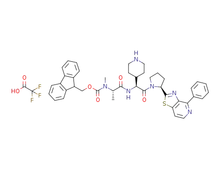 Molecular Structure of 1073560-59-4 (C<sub>2</sub>HF<sub>3</sub>O<sub>2</sub>*C<sub>42</sub>H<sub>44</sub>N<sub>6</sub>O<sub>4</sub>S)