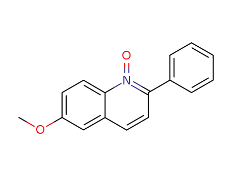Molecular Structure of 61845-41-8 (Quinoline, 6-methoxy-2-phenyl-, 1-oxide)