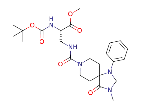 methyl (S)-2-((t-butoxy)carbonylamino)-3-((2,4,8-triaza-2-methyl-1-oxo-4-phenylspiro [4.5]dec-8-yl)carbonylamino)propanoate