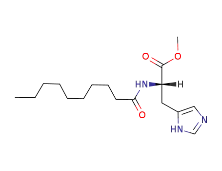 Molecular Structure of 78829-12-6 (L-Histidine, N-(1-oxodecyl)-, methyl ester)