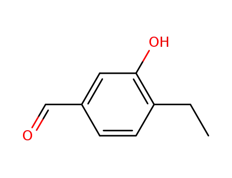 Molecular Structure of 532966-51-1 (Benzaldehyde, 4-ethyl-3-hydroxy- (9CI))