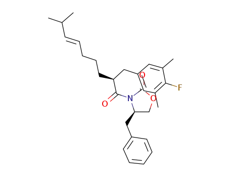 (R)-3-((S,E)-2-(4-fluoro-3,5-dimethylbenzyl)-8-methylnon-6-enoyl)-4-benzyloxazolidin-2-one