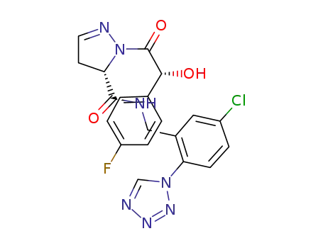 (5S)-N-[5-chloro-2-(1H-tetrazol-1-yl)benzyl]-1-[(2R)-2-(4-fluorophenyl)-2-hydroxyacetyl]-4,5-dihydro-1H-pyrazole-5-carboxamide