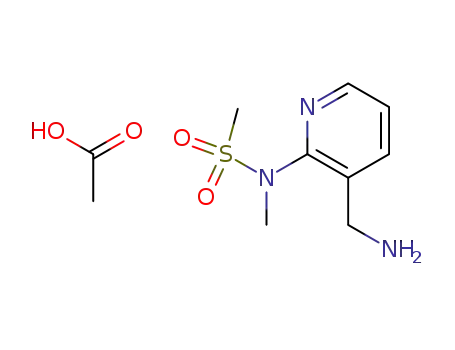 Molecular Structure of 1073159-75-7 (N-(3-AMinoMethyl-pyridin-2-yl)-N-Methyl-MethanesulfonaMide acetate)
