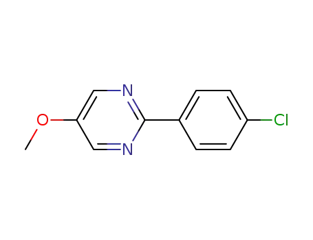 Molecular Structure of 1078166-55-8 (2-(4-chloro-phenyl)-5-methoxy-pyrimidine)