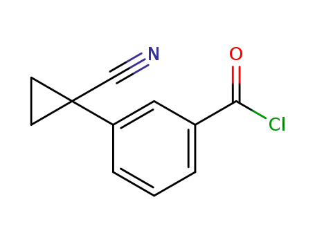 Molecular Structure of 1092395-14-6 (3-(1-cyanocyclopropyl)benzoyl chloride)