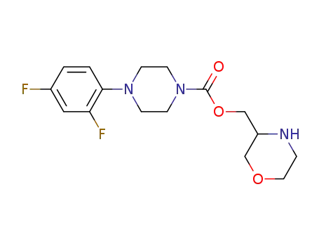morpholin-3-ylmethyl 4-(2,4-difluorophenyl)piperazine-1-carboxylate