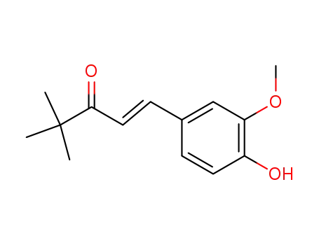 Molecular Structure of 58344-27-7 (1-(4-Hydroxy-3-Methoxyphenyl)-4,4-diMethyl-1-penten-3-one)