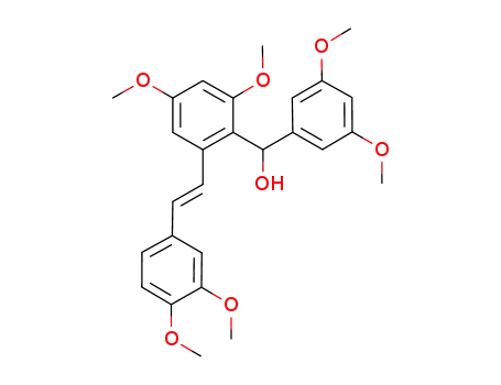 (E)-[2,4-dimethoxy-6-(3,4-dimethoxystyryl)phenyl]-(3,5-dimethoxyphenyl)methanol