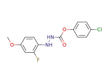 Molecular Structure of 1169939-59-6 (4-chlorophenyl 2-(2-fluoro-4-methoxyphenyl)hydrazinecarboxylate)