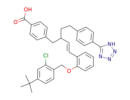 4-((3E)-4-{2-[(4-tert-butyl-2-chlorobenzyl)oxy]phenyl}-2-{2-[4-(1H-tetrazol-5-yl)phenyl]ethyl}but-3-en-1-yl)benzoic acid
