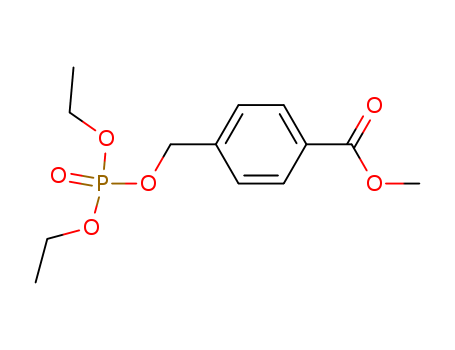 Molecular Structure of 166977-94-2 (Benzoic acid, 4-[[(diethoxyphosphinyl)oxy]methyl]-, methyl ester)