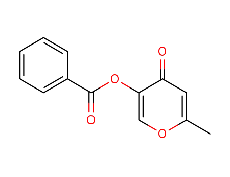 Molecular Structure of 838-76-6 (4H-Pyran-4-one, 5-(benzoyloxy)-2-methyl-)