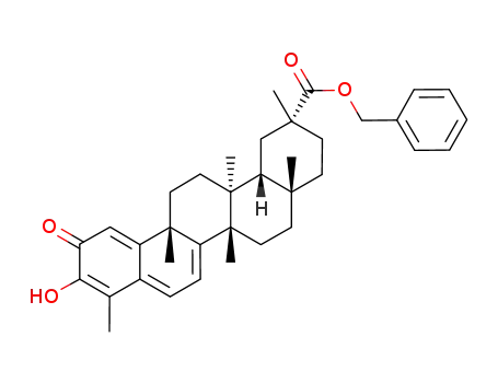 Molecular Structure of 842143-38-8 (benzyl 3-hydroxy-9β,13α-dimethyl-2-oxo-24,25,26-trinoroleana-1(10),3,5,7-tetraen-29-oate)
