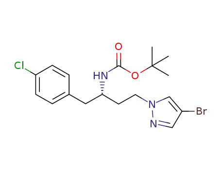(S)-tert-butyl 4-(4-bromo-1H-pyrazol-1-yl)-1-(4-chlorophenyl)butan-2-ylcarbamate