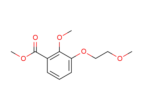 Molecular Structure of 838856-18-1 (Benzoic acid, 2-methoxy-3-(2-methoxyethoxy)-, methyl ester)