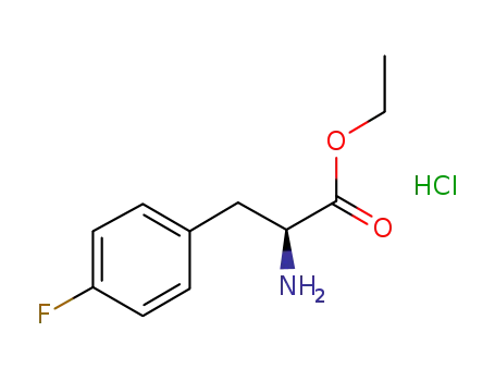 Molecular Structure of 1534-90-3 (H-P-FLUORO-PHE-OET HCL)