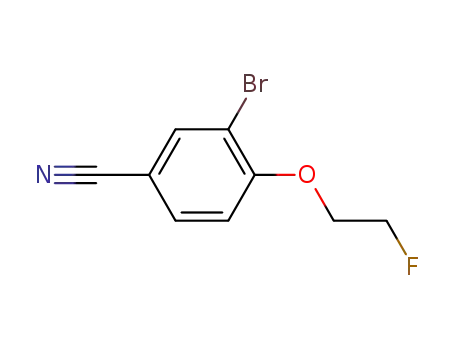 Molecular Structure of 1037078-83-3 (3-bromo-4-(2-fluoroethoxy)benzonitrile)