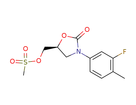 methanesulfonic acid (S)-3-(3-fluoro-4-methyl-phenyl)-2-oxo-oxazolidin-5-ylmethyl ester