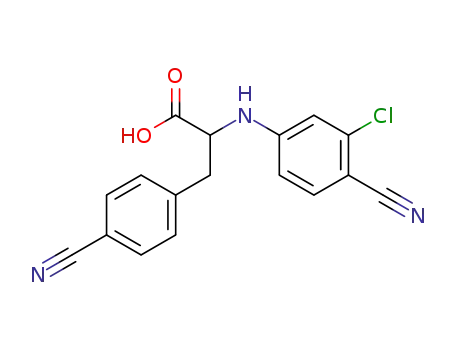 Molecular Structure of 1114547-64-6 (N-(3-chloro-4-cyanophenyl)-4-cyanophenylalanine)