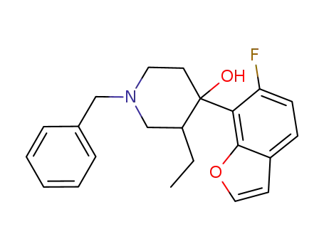 1-benzyl-3-ethyl-4-hydroxy-4-(6-fluorobenzofuran-7-yl)piperidine