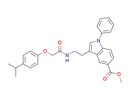 methyl 3-{2-[({[4-(1-methylethyl)phenyl]oxy}acetyl)amino]ethyl}-1-phenyl-1H-indole-5-carboxylate