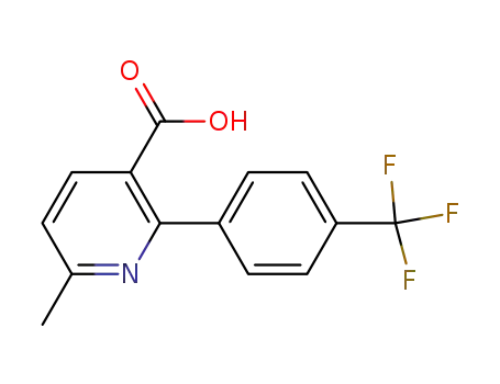 Molecular Structure of 883241-16-5 (6-Methyl-2-[4-(trifluoromethyl)phenyl]-3-pyridinecarboxylic Acid)