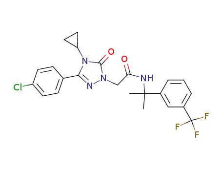 2-[3-(4-chlorophenyl)-4-cyclopropyl-5-oxo-4,5-dihydro-1H-1,2,4-triazol-1-yl]-N-{1-methyl-1-[3-(trifluoromethyl)phenyl]ethyl}acetamide